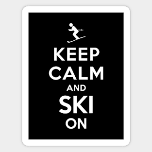 Keep Calm and Ski On Magnet